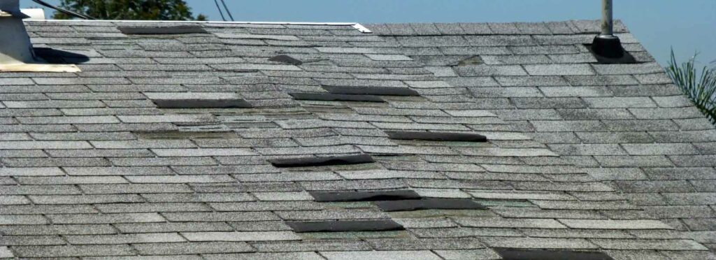 Picture of a bad job done by roofers